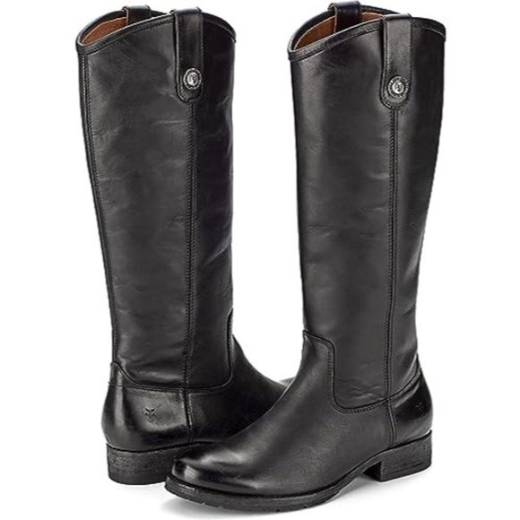 Frye Melissa Button Pull-on Black Knee Boots Extended Calf Black Size 6.5 NWOB - Picture 5 of 11